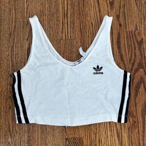 NWOT Adidas White and Black Crop Tank Top